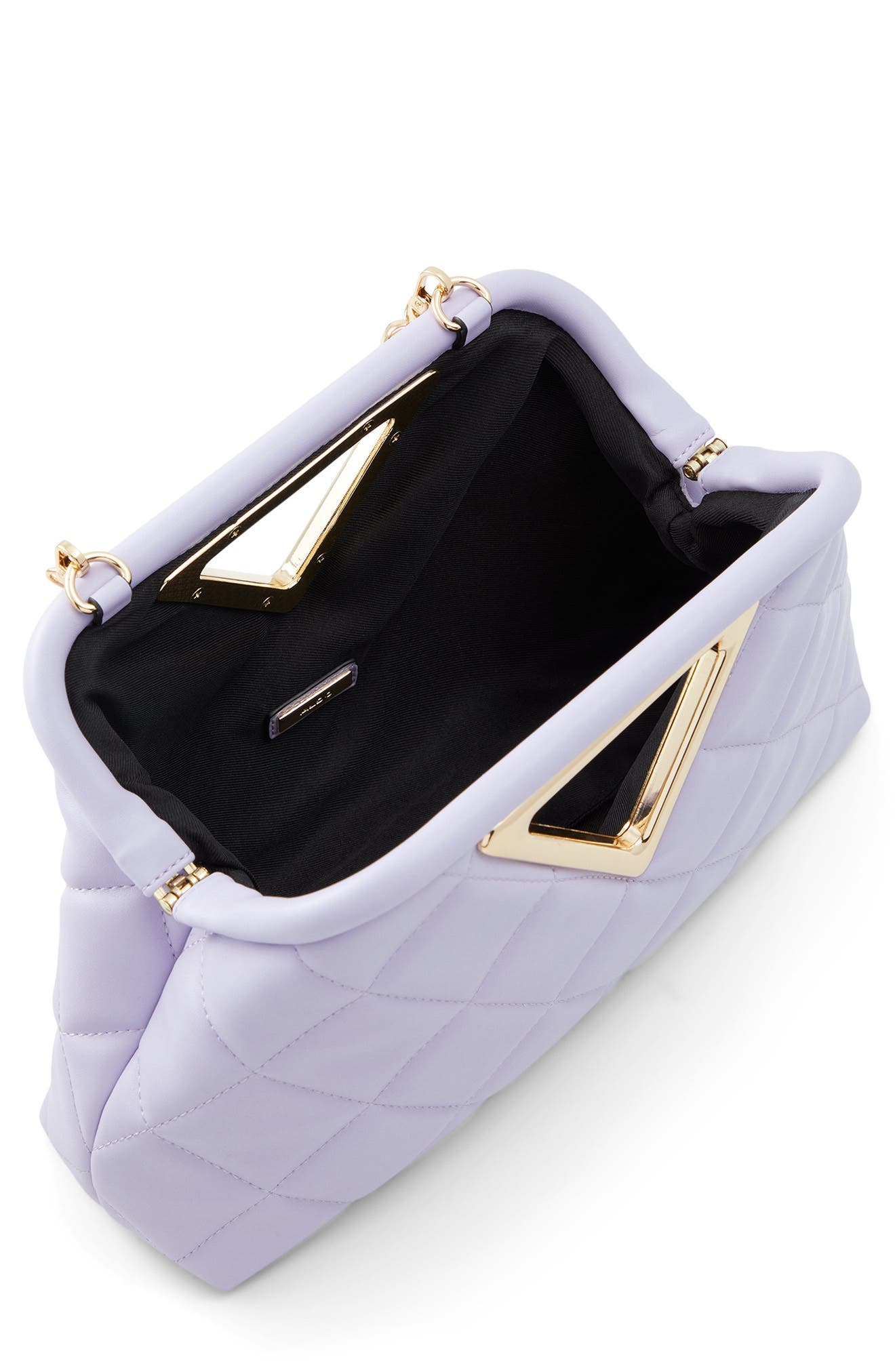 ALDO Triada Faux Leather Clutch, Alternate, color, Lilac