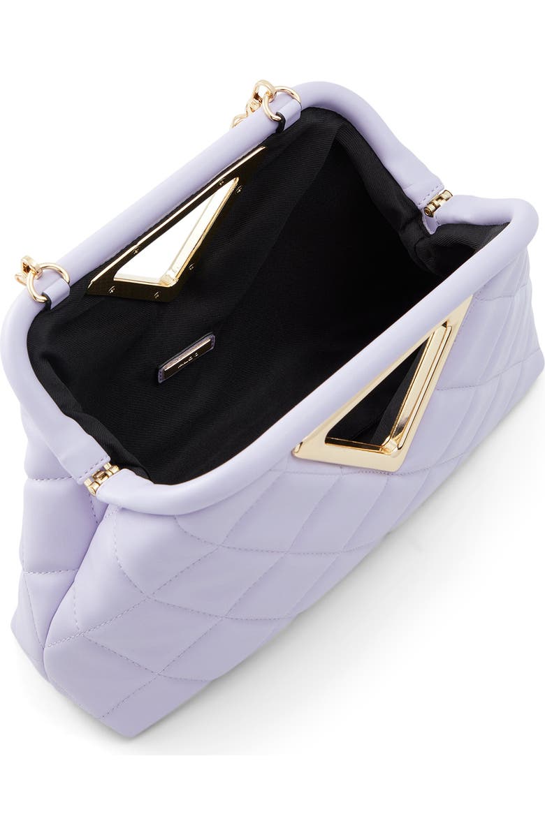 ALDO Triada Faux Leather Clutch, Alternate, color, Lilac