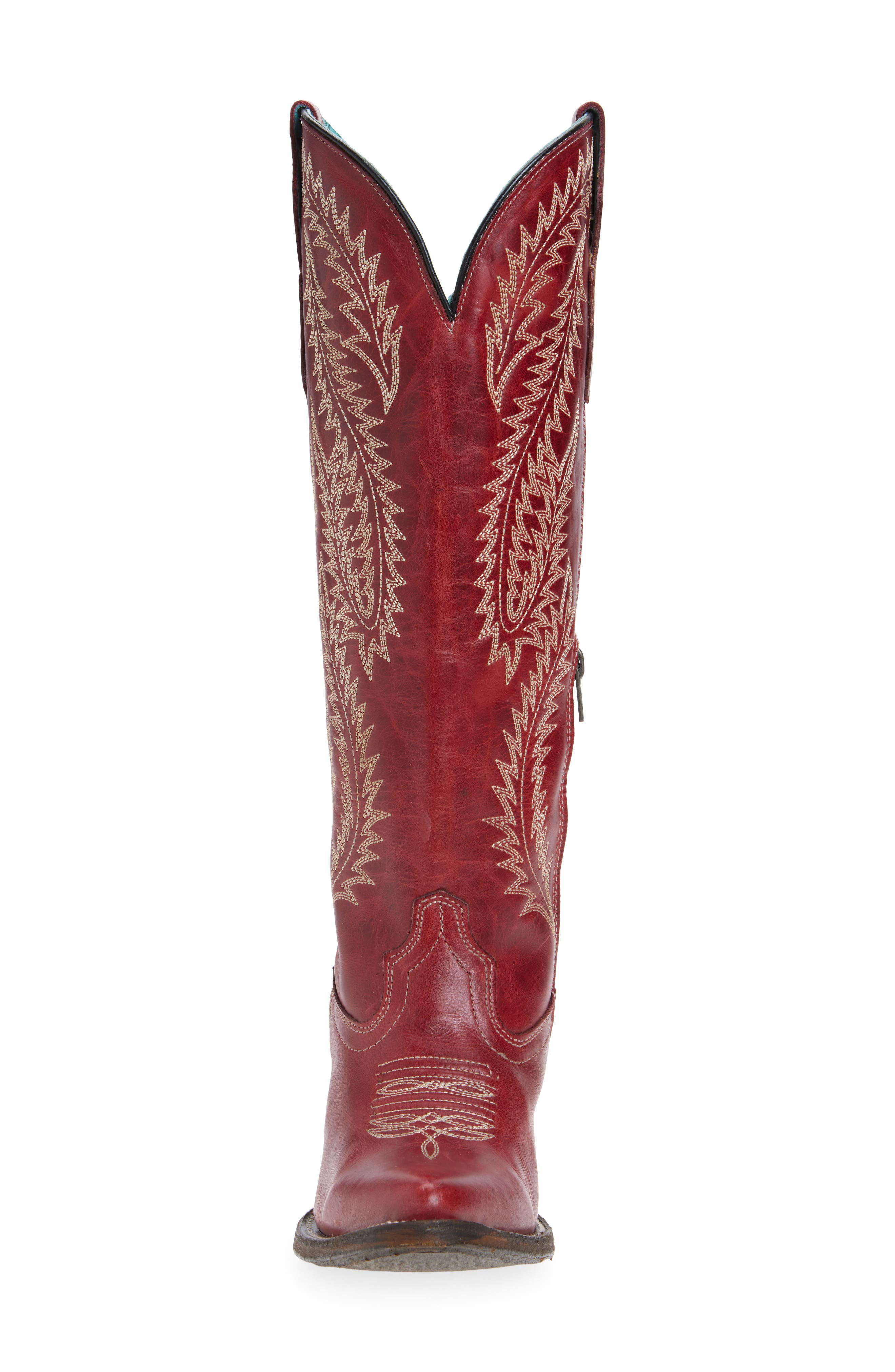 CORRAL Embroidered Western Boot, Alternate, color, Red