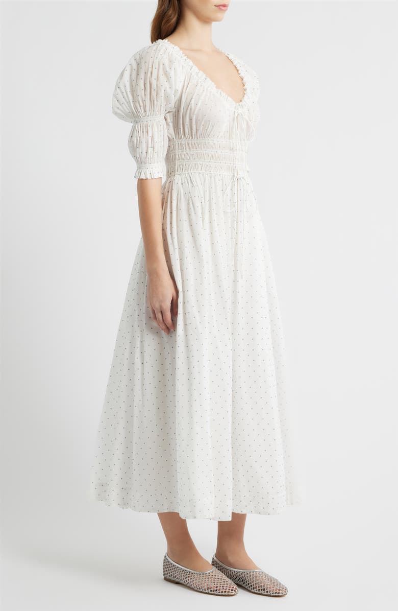 DÔEN Ischia Swiss Dot Convertible Organic Cotton Voile Dress, Alternate, color, Flock Dot