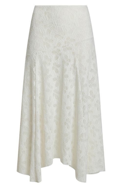 Lioness Tidal Pointelle Asymmetric Midi Skirt In Foam