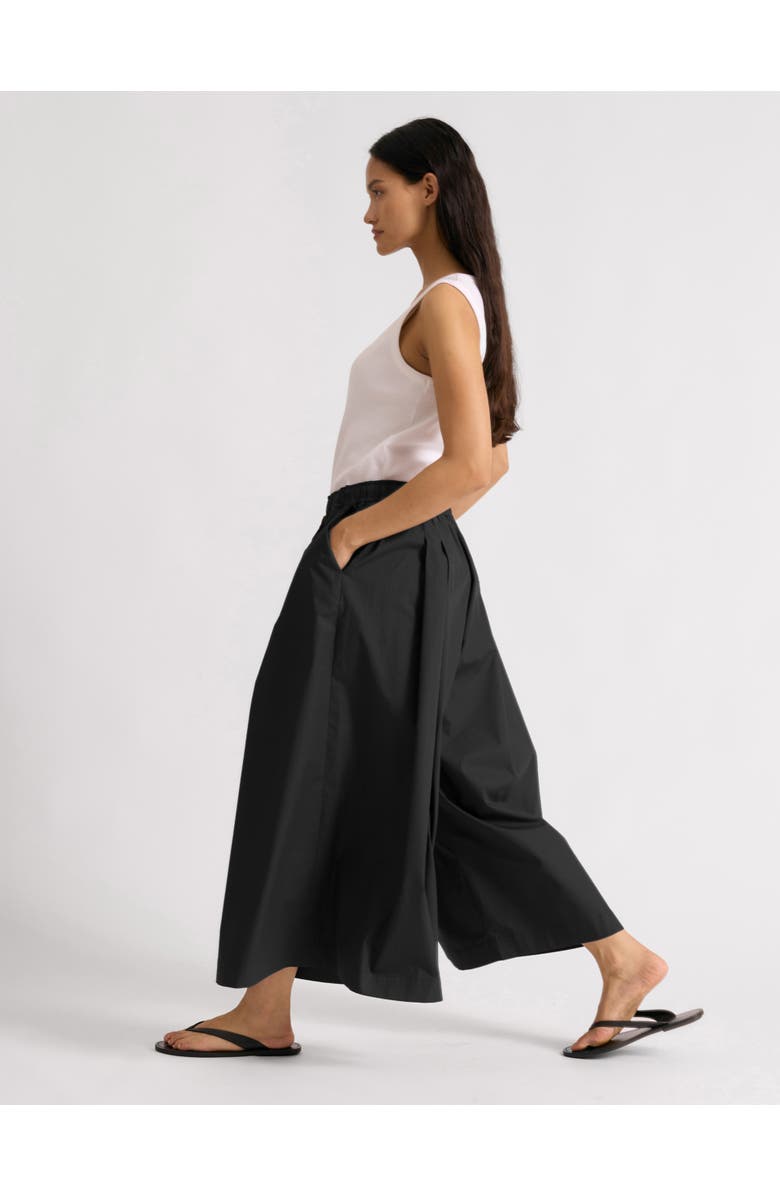 Albaray Cotton Super Wide Leg Culottes, Alternate, color, Black