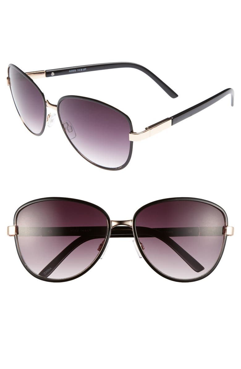 FantasEyes Fantas Eyes Metal Temple Sunglasses, Main, color, 