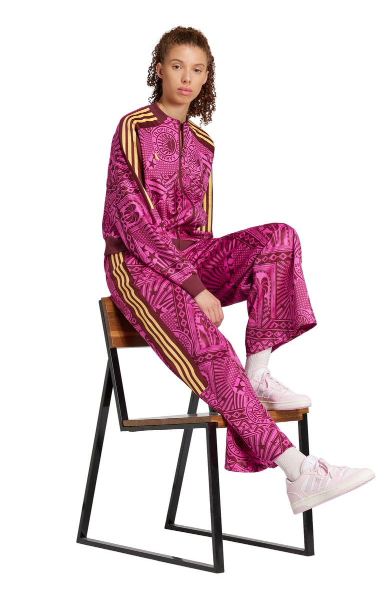 adidas x FARM Rio Oasis Night Tiro Wide Leg Pants, Alternate, color, 