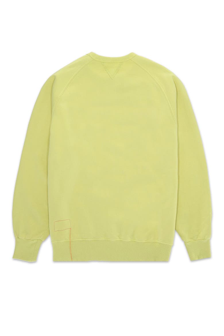 Harvard Fleece Jersey Raglan Sleeve Sweatshirt, Alternate, color, Lemon Yellow