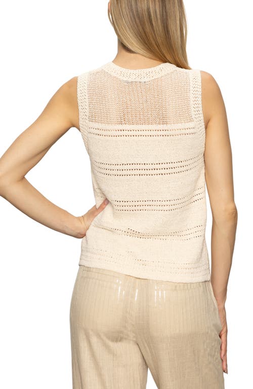 Sanctuary Waves Of Summer Stitched Sweater Tank Top In Neutral