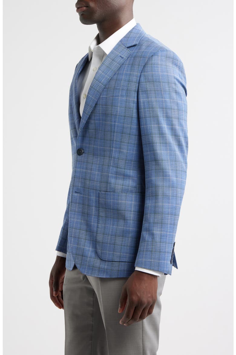 Azzur Plaid Wool Sport Coat, Alternate, color, BLUE AZZURRA TEXTURE PLAID