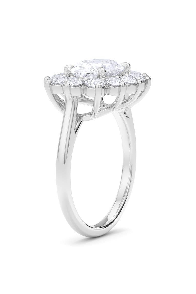 Princess Cut Lab Grown Diamond Engagement Ring, Alternate, color, WHITE