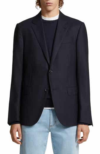 ZEGNA Trofeo Wool Blend Sports Jacket with Removable Hooded ZEGNA Trofeo Wool Blend Sports Jacket with Removable Hooded