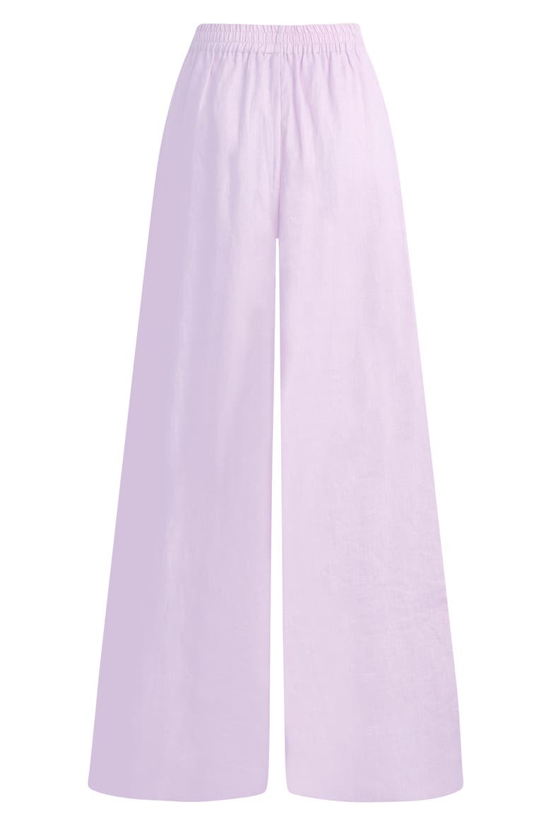Linen Wide Leg Pants, Alternate, color, WISTERIA MUSK