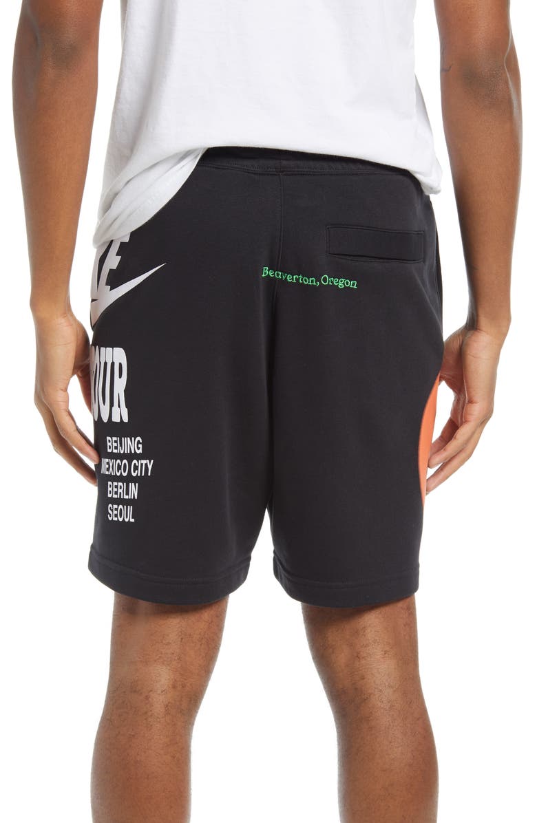 Nike Sportswear World Tour Graphic Drawstring Shorts, Alternate, color, 