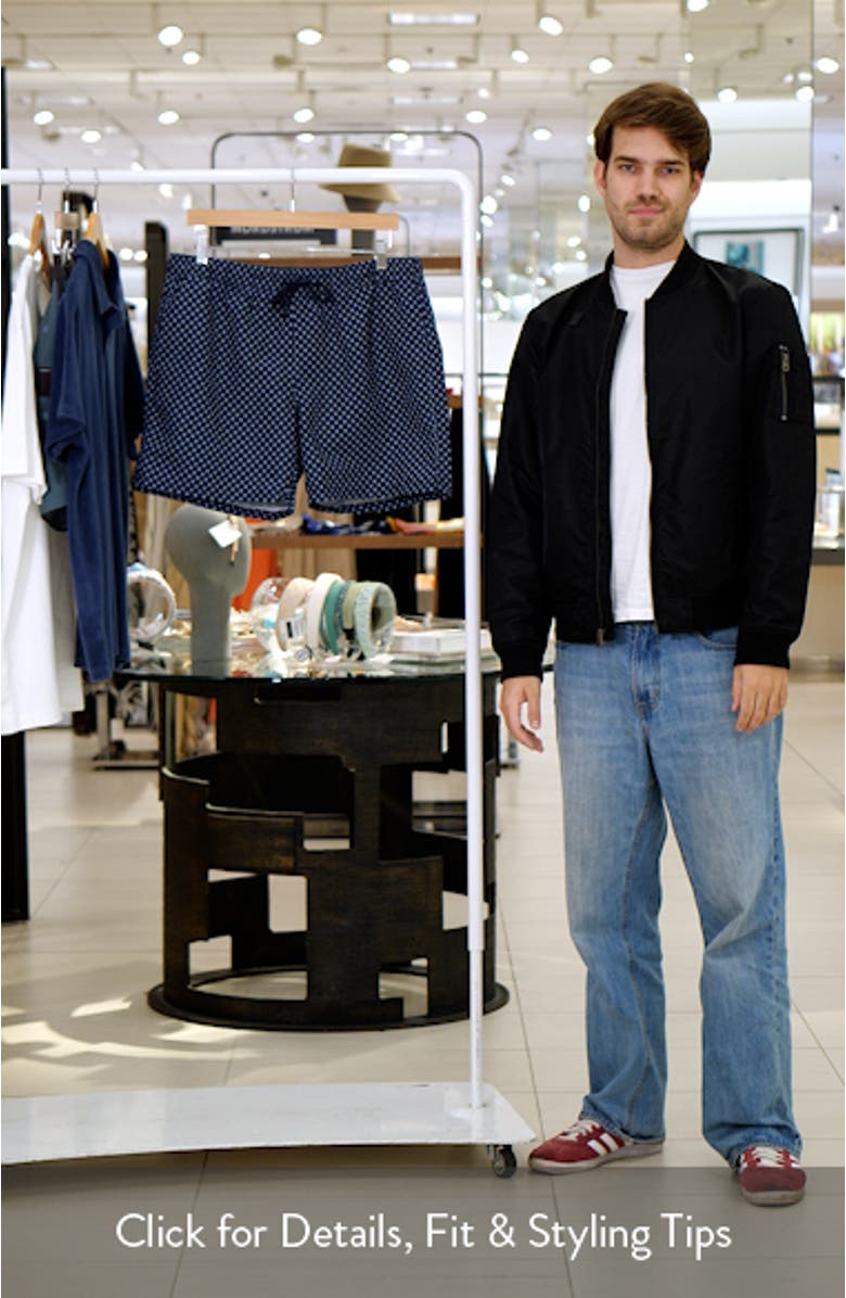 Geometric Print Swim Trunks, sales video thumbnail