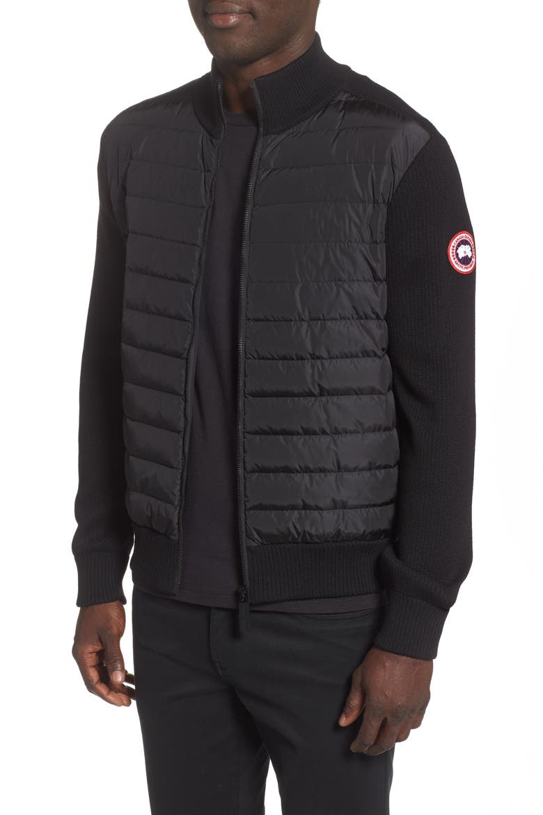 Hybridge 675 Fill Power Down Jacket, Main, color, BLACK