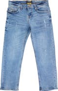 XRAY Kids' Raw X Rip & Repair Distressed Neon Stitch Jeans