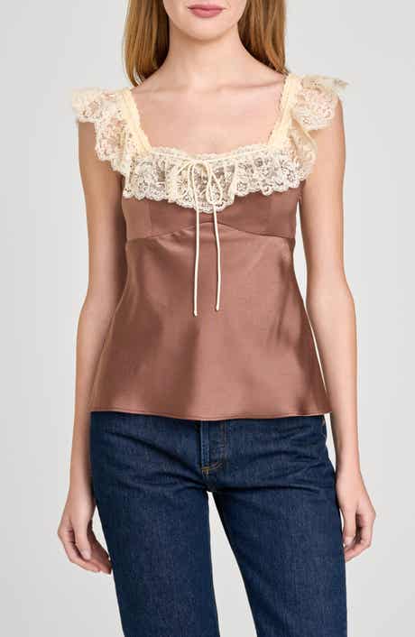 WAYF Ella Lace Trim Camisole