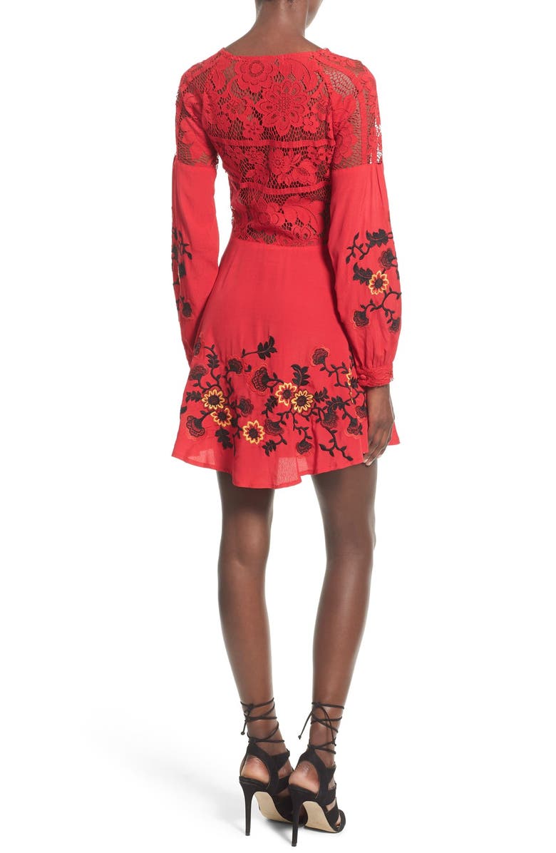 For Love & Lemons 'Isabella' Fit & Flare Dress, Alternate, color, 