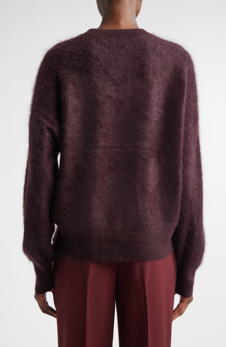 Reiss Misha Brushed Cashmere Sweater, Alternate, color, Burgundy
