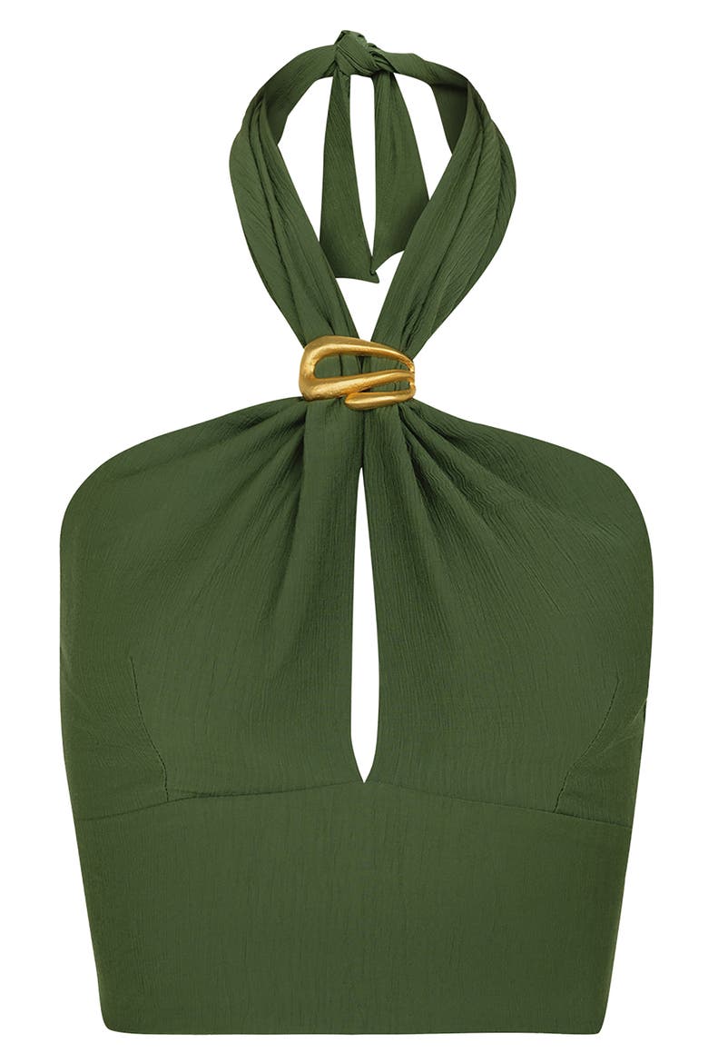 Taylor Cover-Up Halter Top, Alternate, color, GREEN