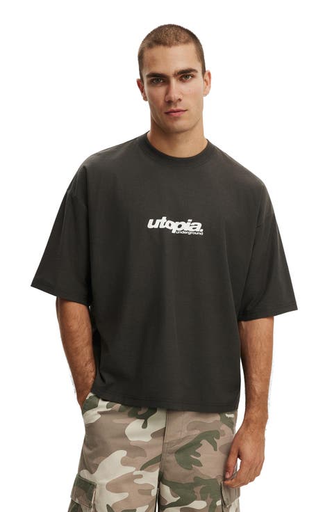 Men's Cropped Fit Graphic T-Shirt