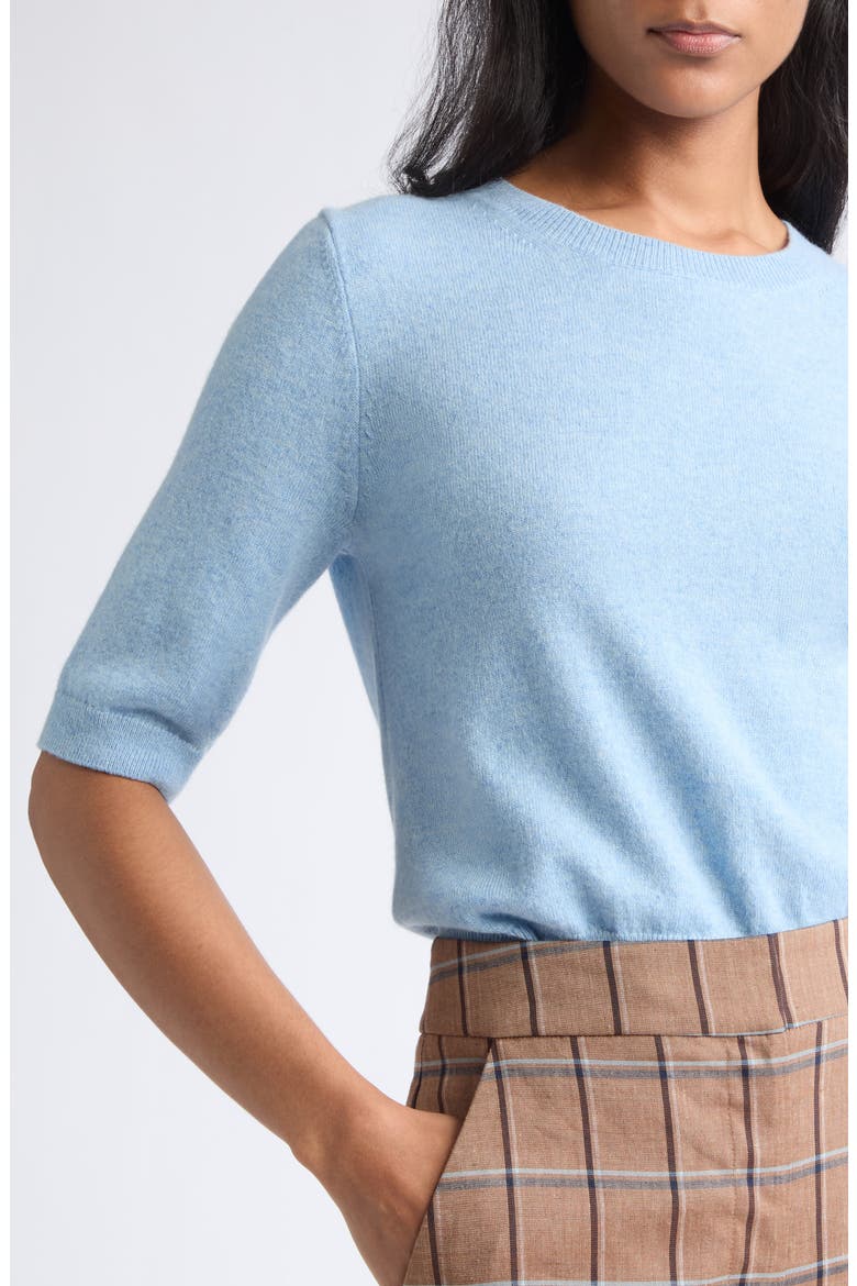 Shana Crewneck Cashmere Sweater, Alternate, color, PALE BLUE RIVER MELANGE
