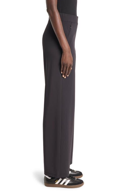 Nz Active By Nic+zoe 31-inch Wide Leg Active Pants In Black Onyx