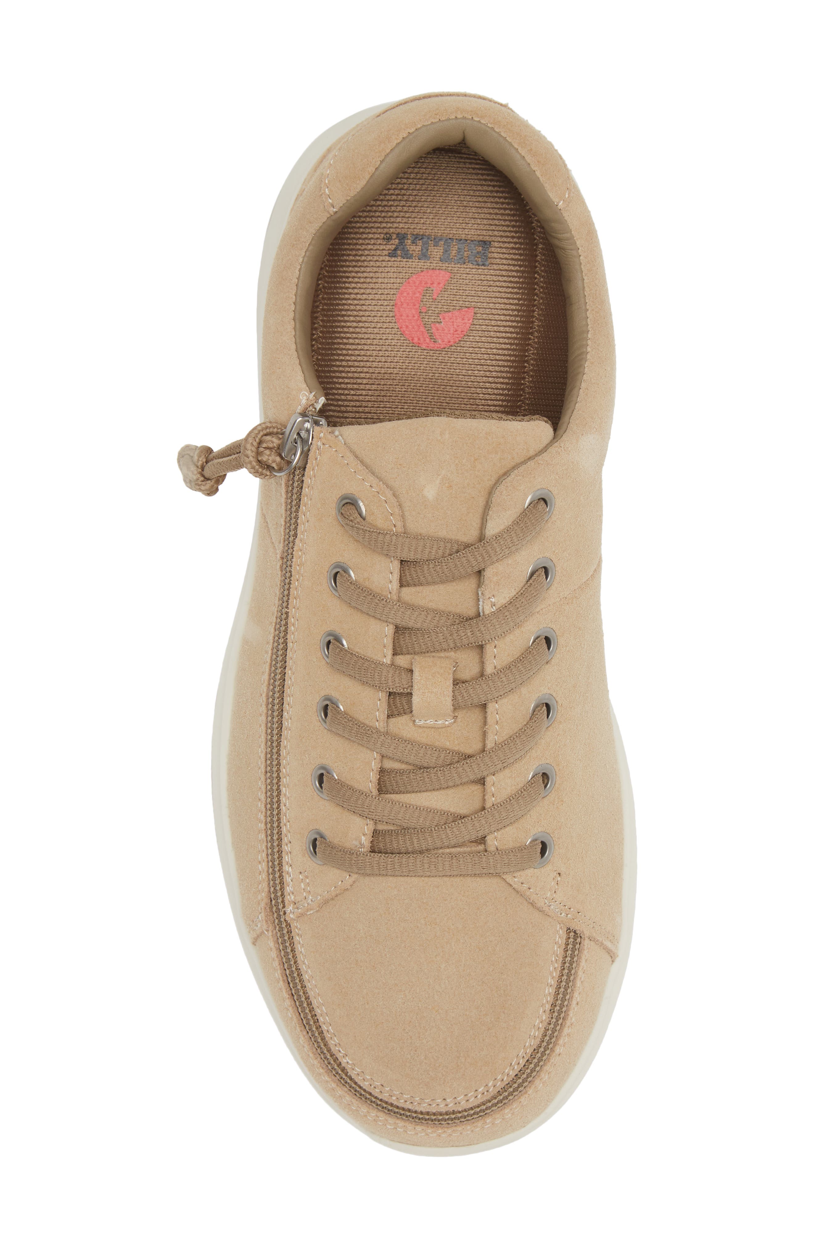 BILLY Footwear Comfort Low Zip Around Sneaker, Alternate, color, Sand
