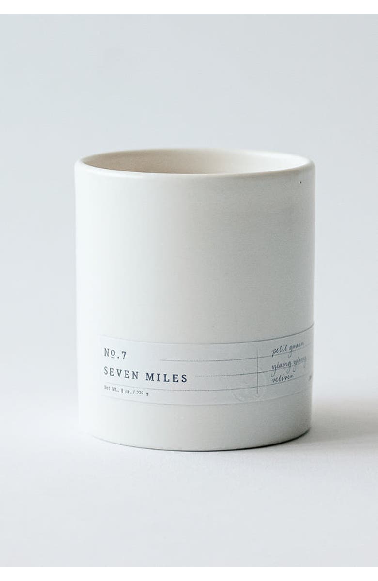 Aerangis No. 7 Seven Miles Scented Candle, Main, color, White