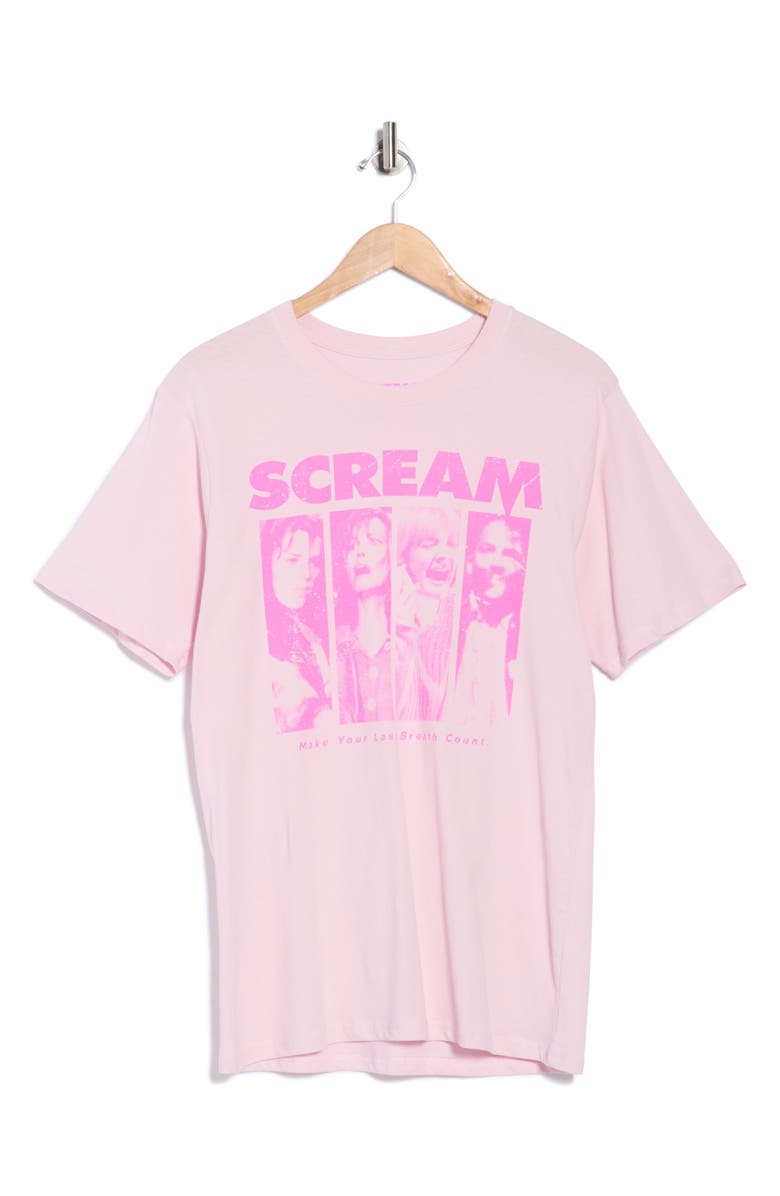 Goodie Two Sleeves Scream Graphic T-Shirt, Alternate, color, Light Pink