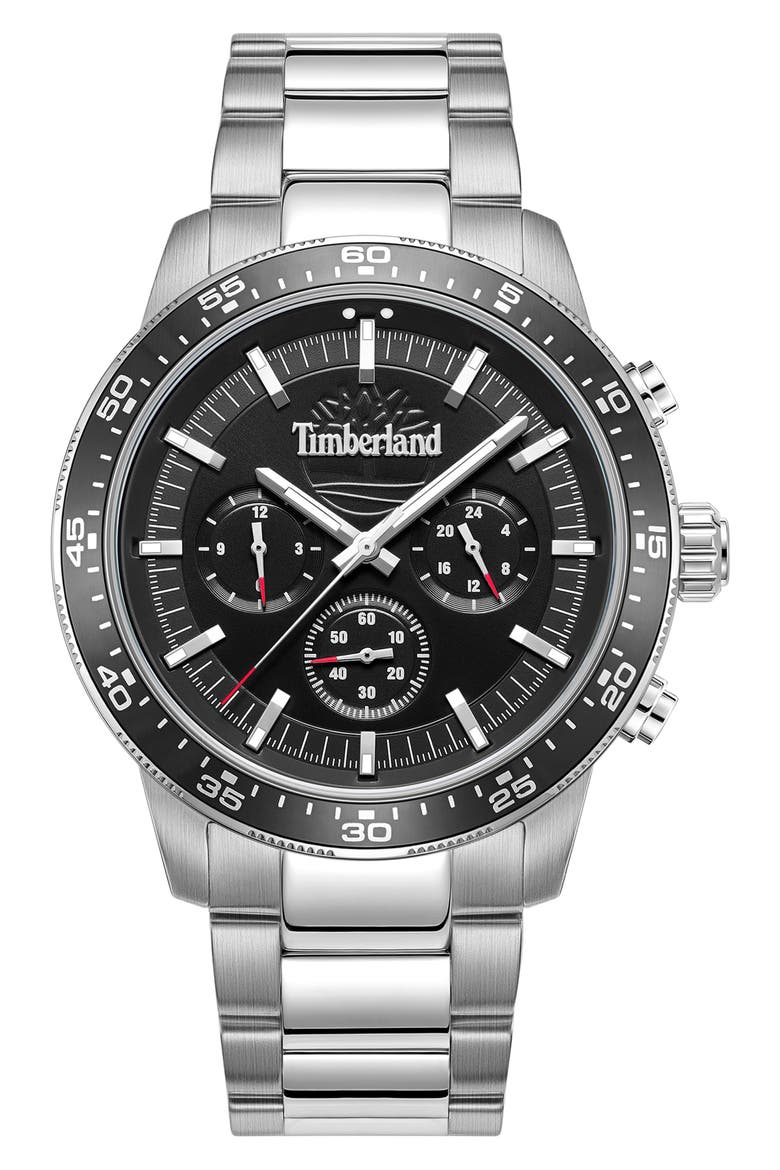 Parkman Multifunction Chronograph Bracelet Watch, 44mm, Main, color, SILVER
