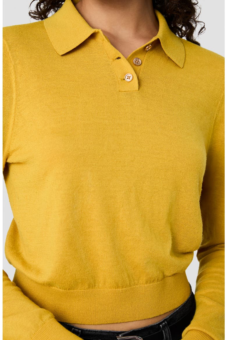 Nola Long Sleeve Polo, Alternate, color, DEEP MARIGOLD