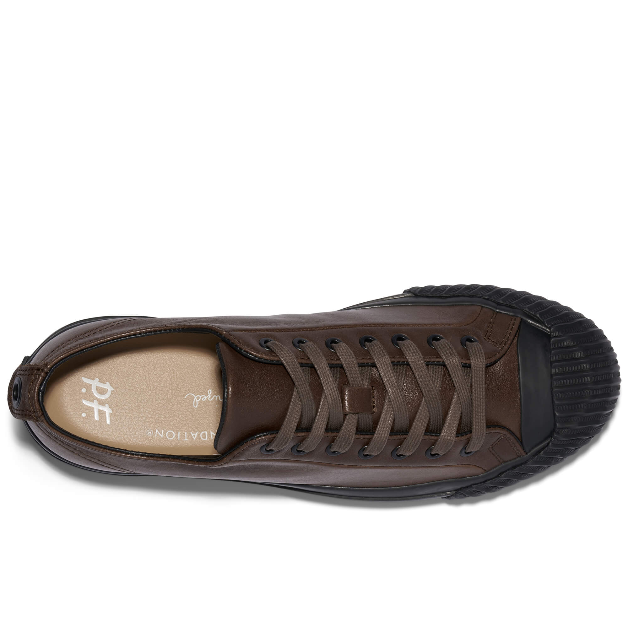 Grounder Leather Low-Top Sneaker, Alternate, color, Brown