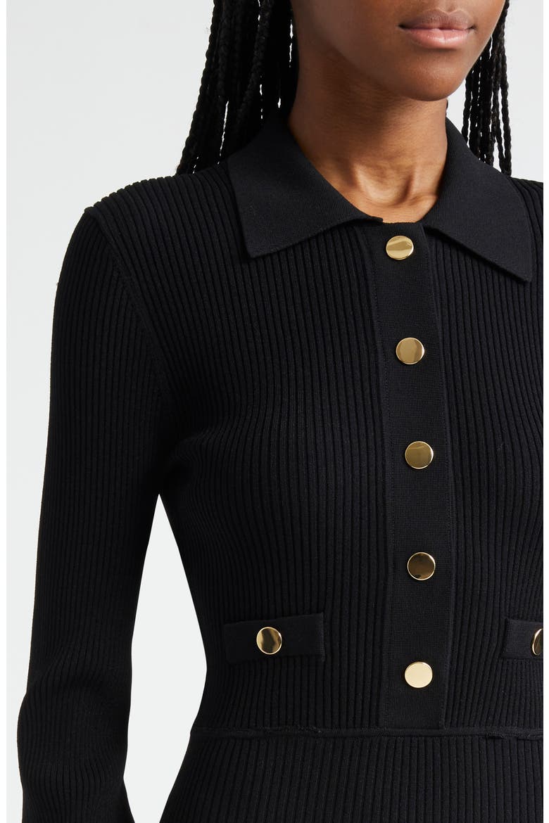Lauper Long Sleeve Sweater Dress, Alternate, color, BLACK