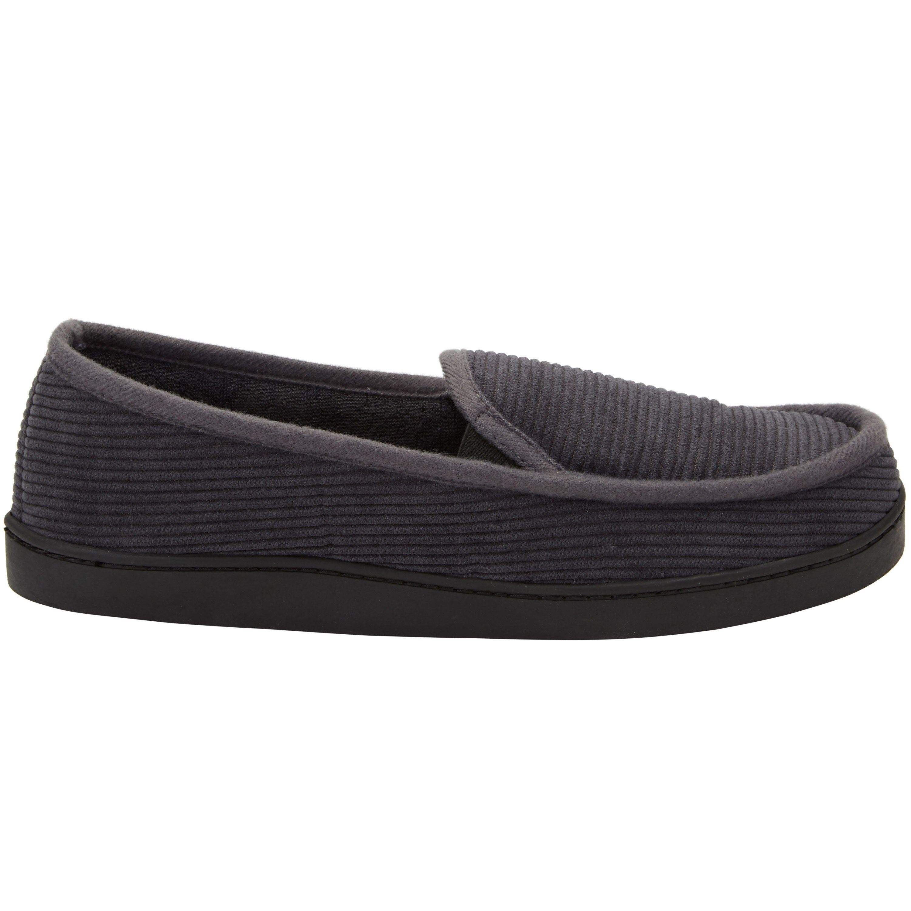 KingSize Cotton Corduroy Slippers, Alternate, color, Steel