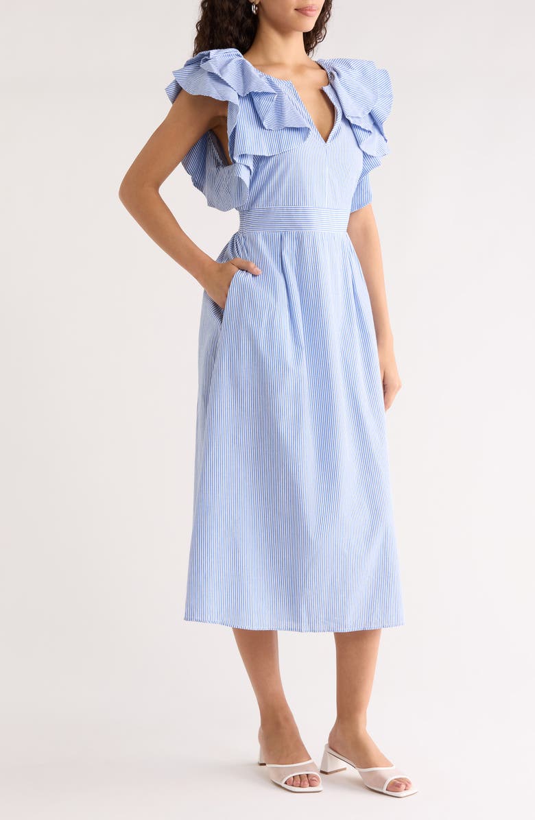 SUGARLIPS Zira Stripe Cotton Dress, Alternate, color, 