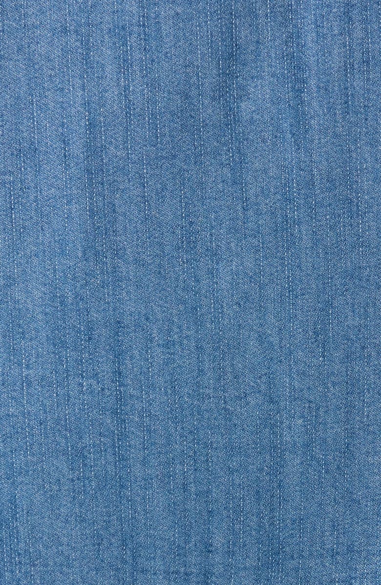 beachlunchlounge Kindell Chambray Top, Alternate, color, Medium Wash