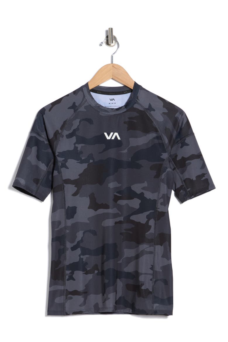 Camo Rashguard T-Shirt, Alternate, color, BLACK CAMO