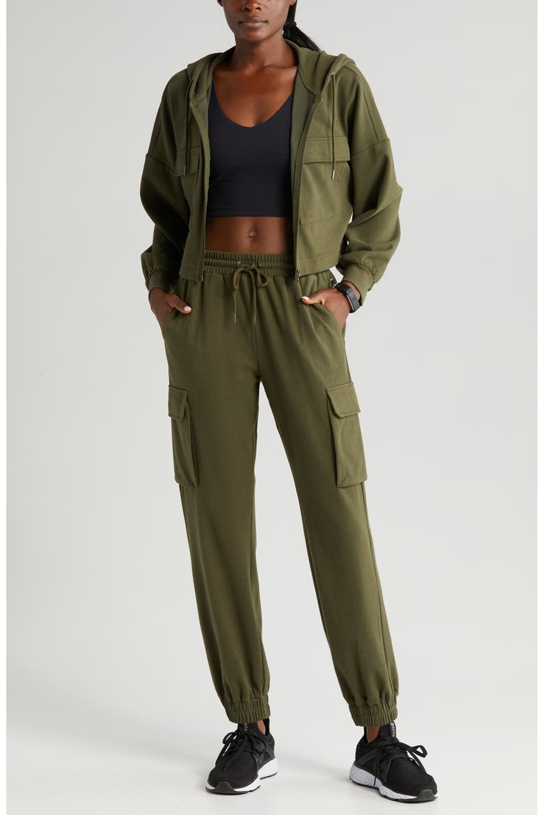 Cozy Utility Joggers, Alternate, color, OLIVE NIGHT