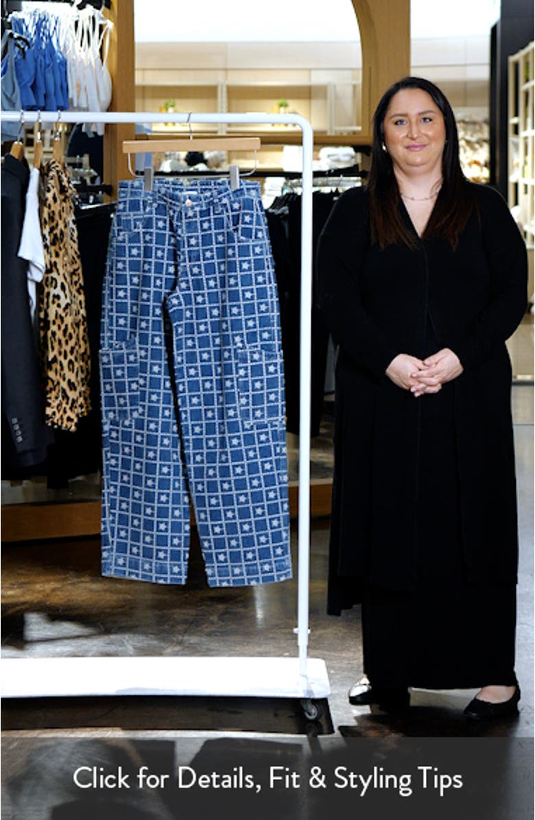 Embroidered Straight Leg Organic Cotton Jeans, sales video thumbnail