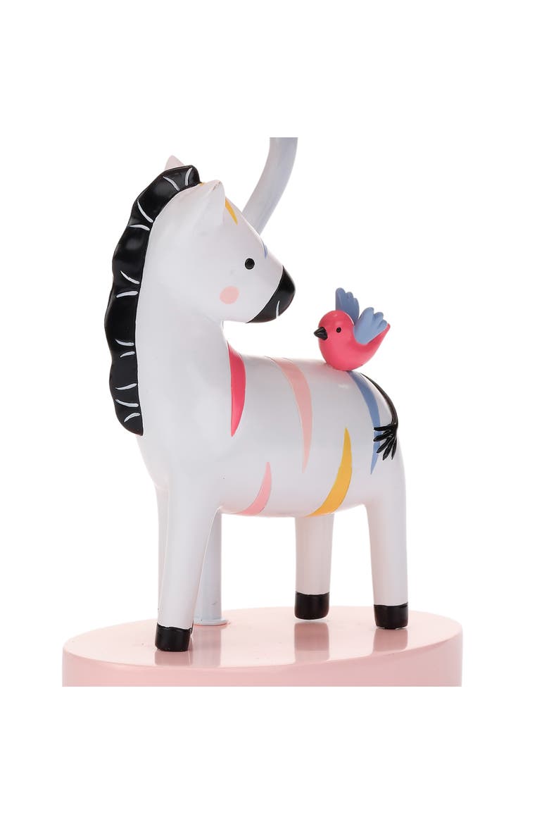Jazzy Jungle Zebra Nursery Lamp with Shade & Bulb, Alternate, color, Pink