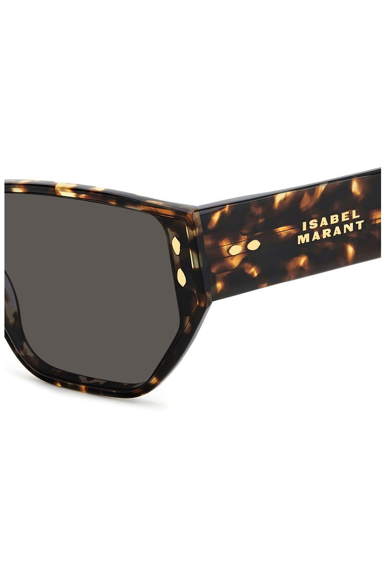 66mm Oversize Angular Sunglasses, Alternate, color, HAVANA/ GREY