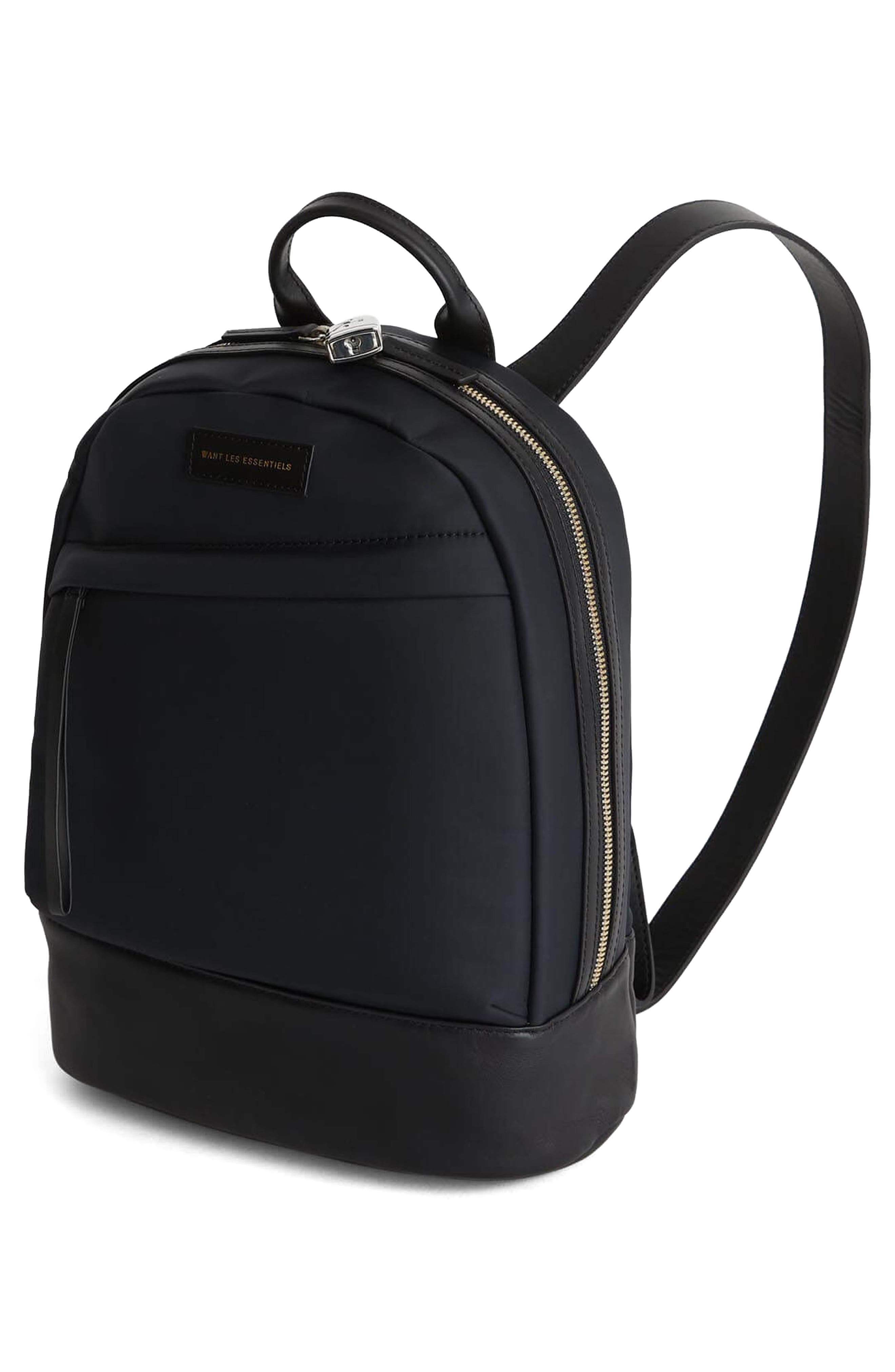 WANT Les Essentiels Piper Nylon Backpack, Alternate, color, Black Nylon/ Jet Black