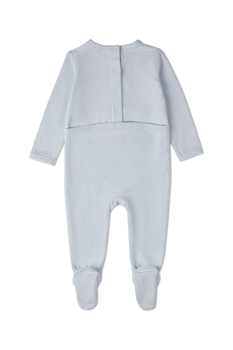 Baby Footie with Embroidered Race Car, Alternate, color, Blue