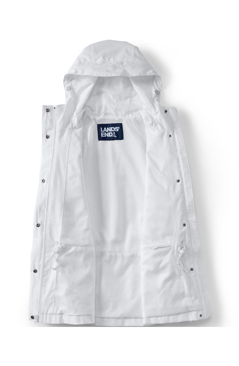 Lands' End Plus Size Squall Packable Rain Jacket, Alternate, color, White