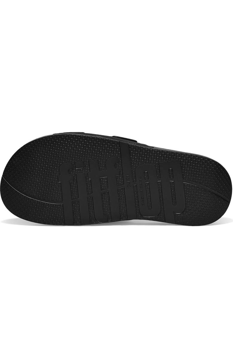 FitFlop Iqushion Two Bar Buckle Slide Sandal, Alternate, color, All Black