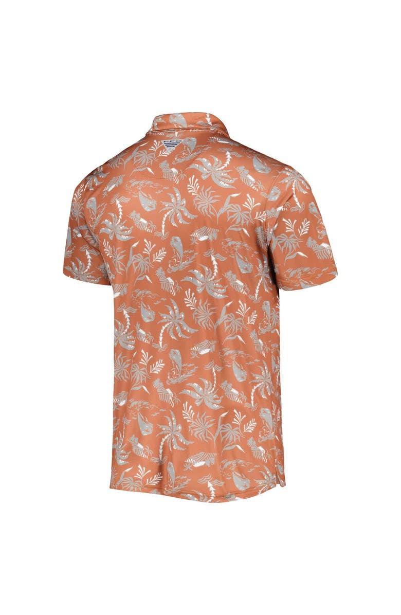 Columbia Men's Columbia Texas Orange Texas Longhorns Super Terminal Tackle Omni-Shade Polo, Alternate, color, 