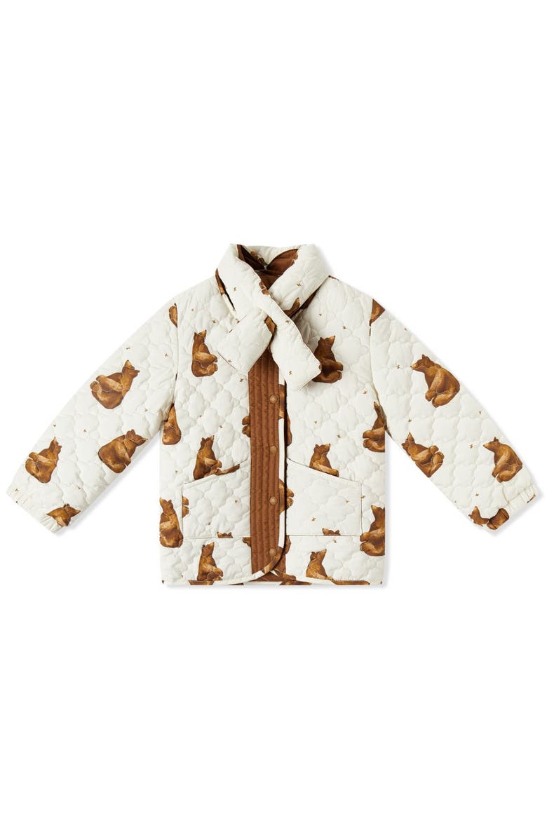 Quilted Padded Jacket, Main, color, Honey Bear