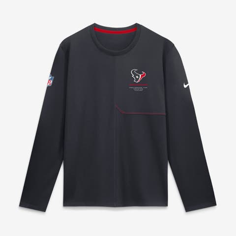 Men's Nike Navy Houston Texans Sideline Coaches UV Dri-FIT Long Sleeve Shirt