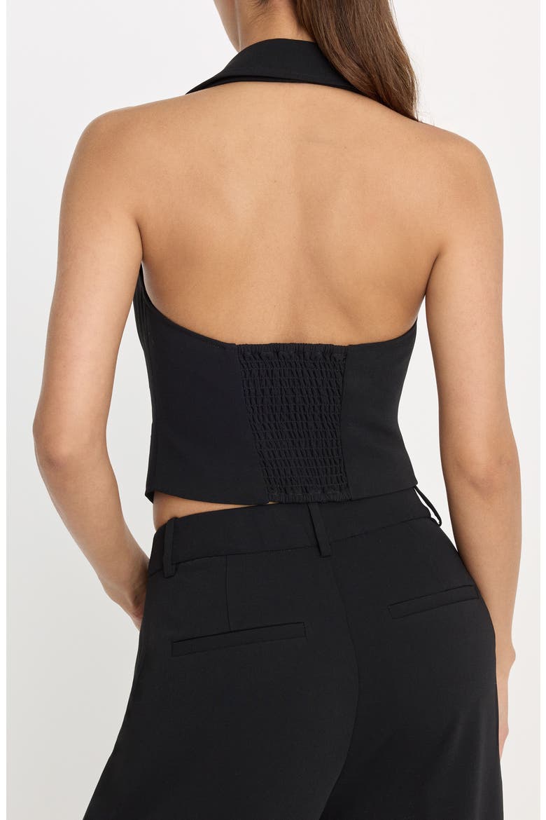 Luxe Suiting Halter Vest, Alternate, color, BLACK001