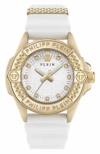 Plein Majesty Silicone Strap Watch, 38mm