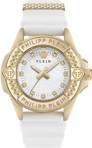 PHILIPP PLEIN Plein Majesty Silicone Strap Watch, 38mm